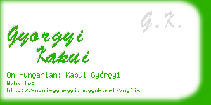 gyorgyi kapui business card