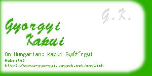 gyorgyi kapui business card